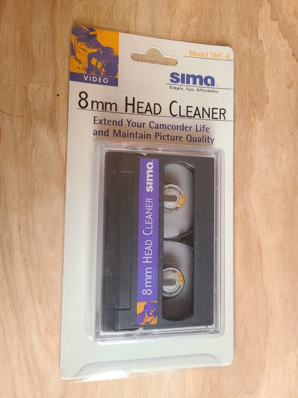 NEW sealed Sima 8mm camcorder head cleaner model SHC-6 vintage 1996
